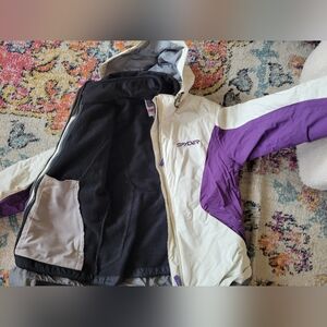 Spyder White and Purple Ski Jacket